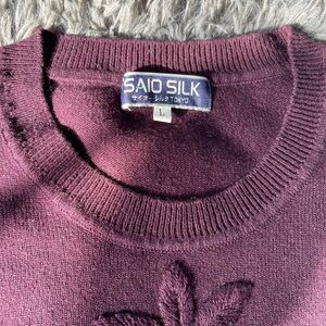 Vintage Saio Silk Soft Knit Crewneck Sweater Made in Tokyo Size Medium US